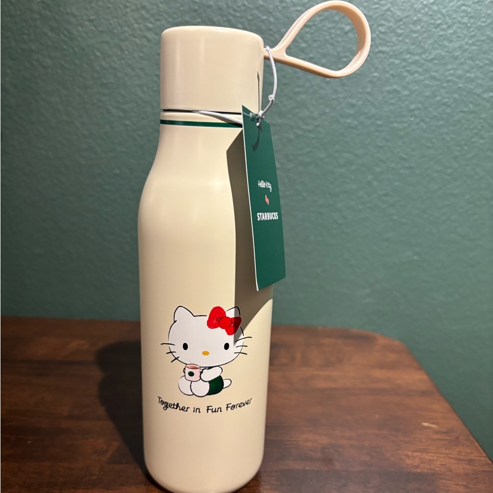 Starbucks x Hello Kitty collab water bottle, Together in fun forever